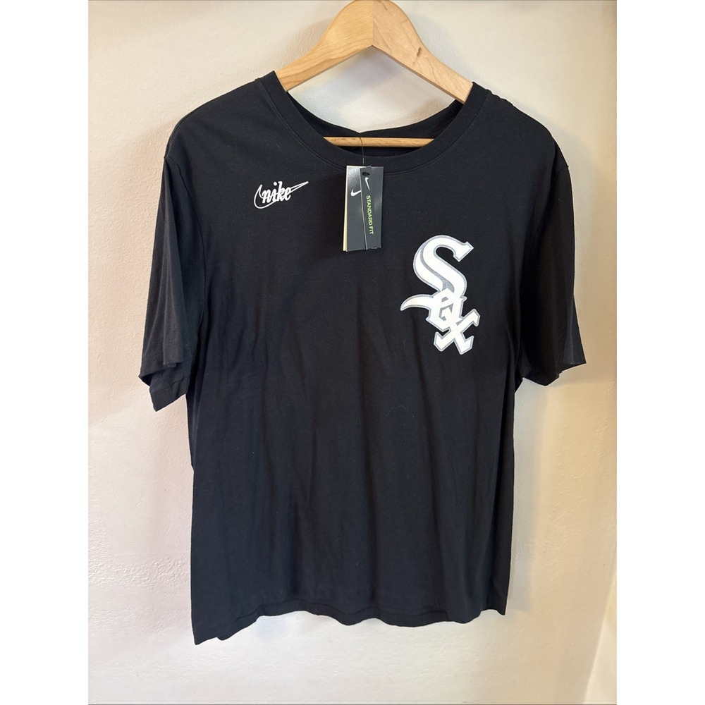 Nike Chicago White Sox Frank Thomas HOF T-Shirt Black Mens XL 35 MLB Tee